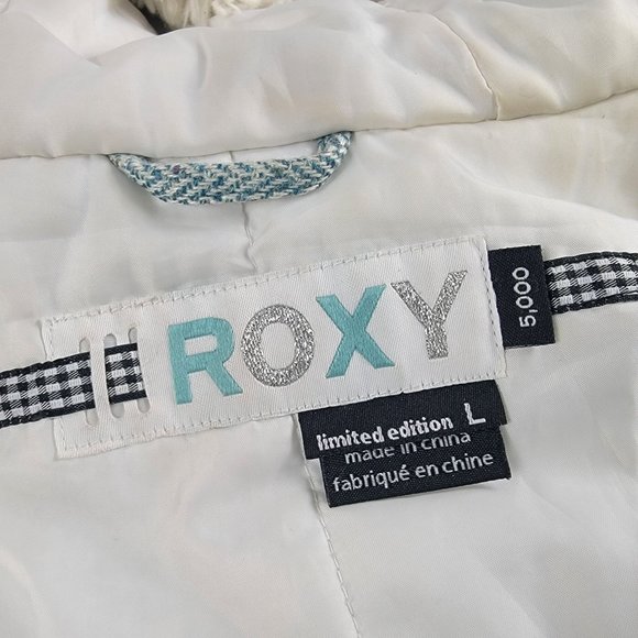 Roxy Limited Edition 5000 Womens Large Gray Winter Snow Jacket Ski Outdoors - Picture 5 of 16